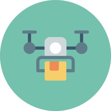 Drone renkli vektör simgesi