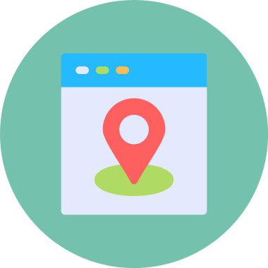 konum vektör dairesi modern simge tasarımı