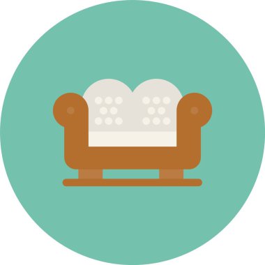 kanepe simgesi vektörü beyaz arkaplanda izole edildi, logo işareti