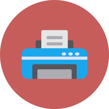 Yazıcı. Web simgesi basit illüstrasyon