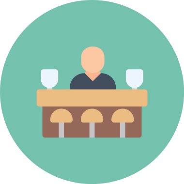 Restoran düz vektör simgesi