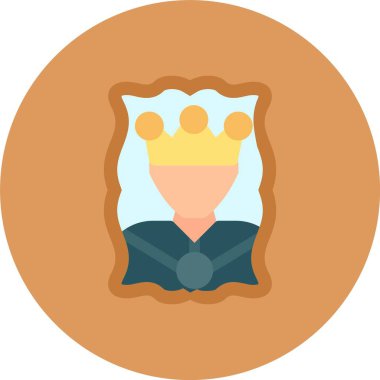 kral düz simge vektör dekoru