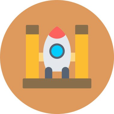 Düz biçimli roket fırlatma simgesi