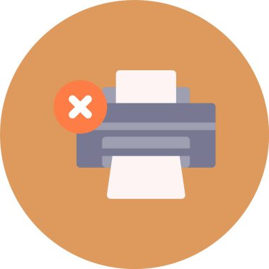 Yazıcı simgesi, vektör illüstrasyonu