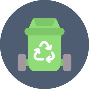 Geri dönüşüm düz vektör simgesi