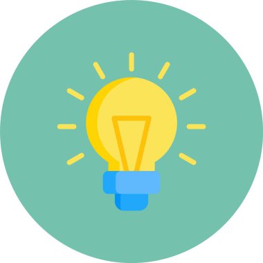 Yaratıcı fikir ikonuna sahip ampul, fikir kavramı