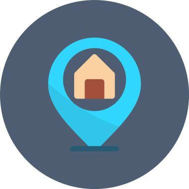 Harita konumu simgesi. Konum imleci simgelerinin vektör illüstrasyonu. konum işaretleyici işareti