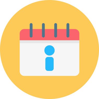 Takvim simgesi vektör illüstrasyonu