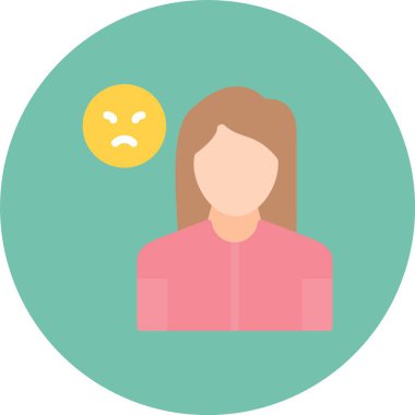 kadın kullanıcı vektörü simgesi