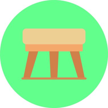 Sandalye. Web simgesi basit illüstrasyon