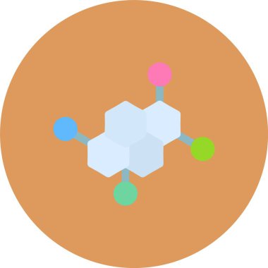 Benzersiz moleküler vektör çizgisi simgesi