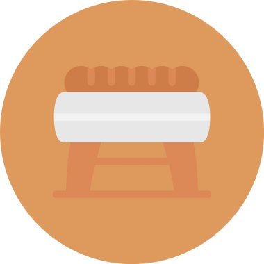 Sandalye Düz Işık Vektör Simgesi Tasarımı