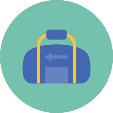 Kişisel ve ticari kullanım için çanta vektör simgesi işareti ve sembol illüstrasyonu..