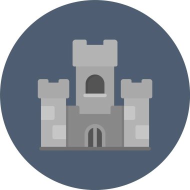 Web için kale simgesi, vektör illüstrasyonu