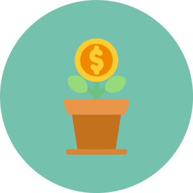 bitki simgesi, vektör illüstrasyonu