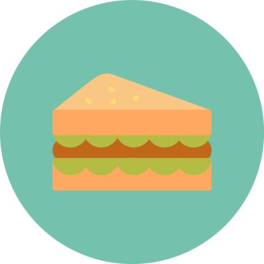 Hamburger. Web simgesi basit illüstrasyon