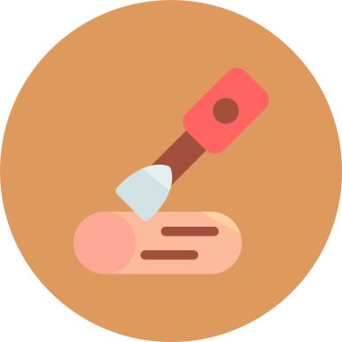 fırça ikonu vektörü. düz biçim illüstrasyonu