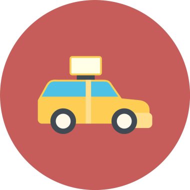 Otomobil Düz Vektör Simgesi