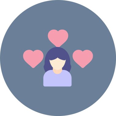 Kadın avatar. Web simgesi