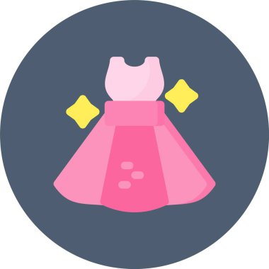 Bebek elbisesi. Basit illüstrasyon