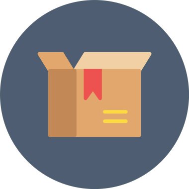 Bir kutu simgesinin vektör illüstrasyonu