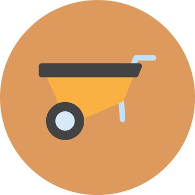 vektör barrow düz daire simgesi