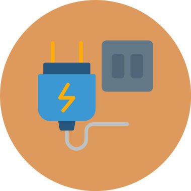 Elektrik dolgu simgesinin vektör illüstrasyonu