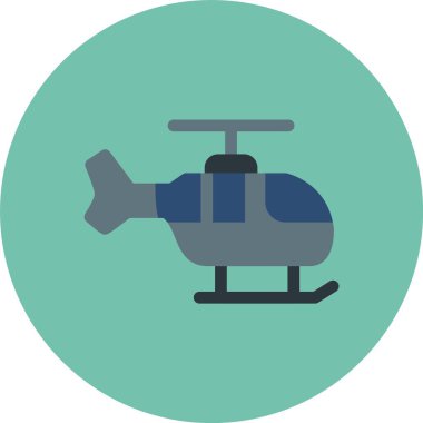 Helikopter simgesi, vektör illüstrasyonu