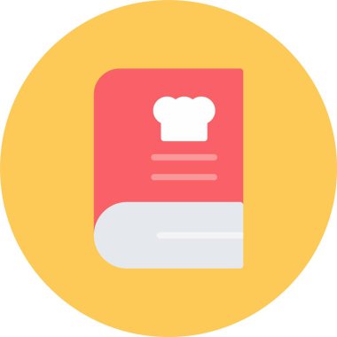 yiyecek düz daire vektör simgesi deseni