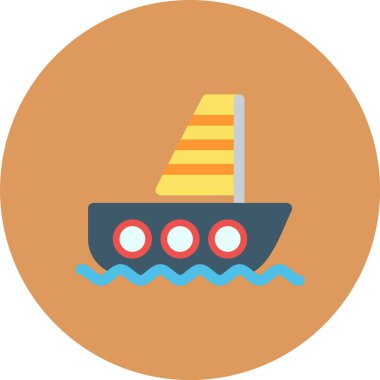 Bir teknenin vektör simgesi