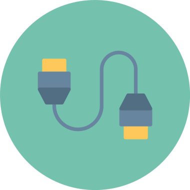 Kablo. Web simgesi basit illüstrasyon