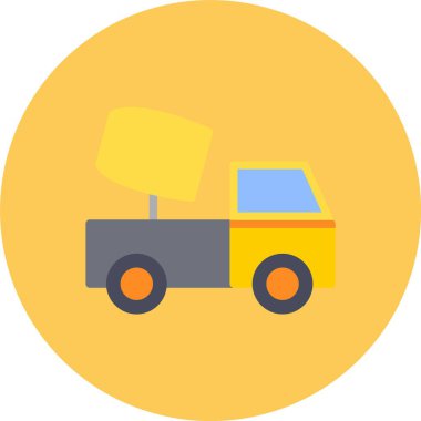 Yapı vinç düz simgesi, inşaat, onarım, vektör düz illüstrasyon