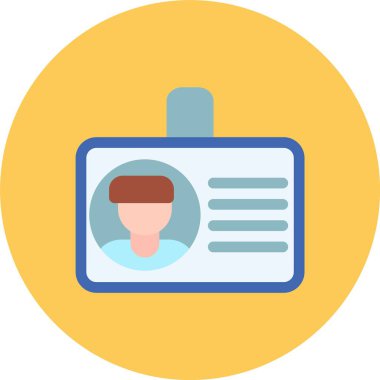 kimlik kartı simgesinin vektör illüstrasyonu