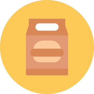 yiyecek düz vektör simgesi