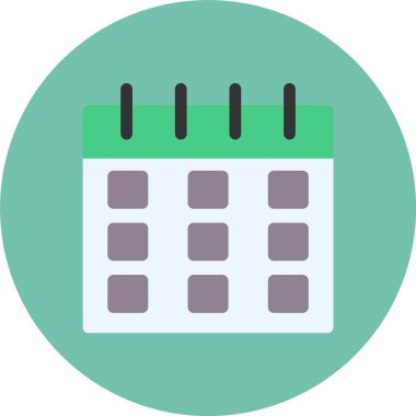 Takvim simgesi vektör illüstrasyonu