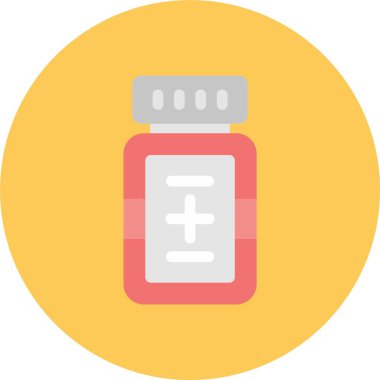 İlaç şişesinin vektör illüstrasyonu modern simge