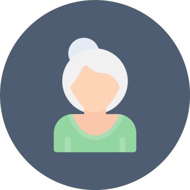 avatar kadın kişisi simgesi düz stil