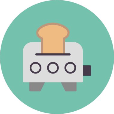 ekmek simgesi, düz vektör tasarımı