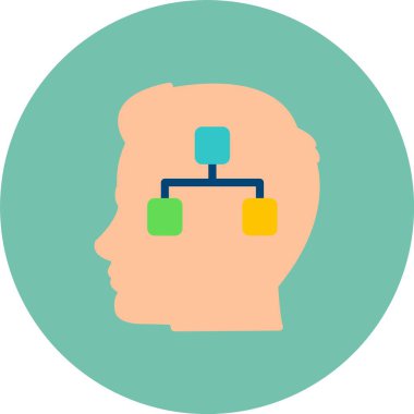 yaratıcı düşünme simge vektör çizim