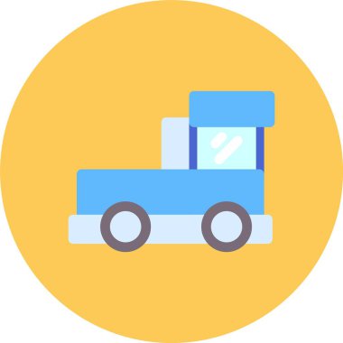 Teslimat Düz Vektör Simgesi Tasarımı