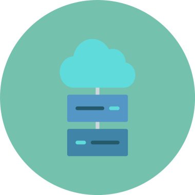 Bulut. Web simgesi basit illüstrasyon