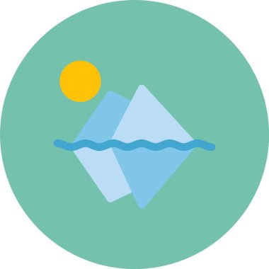 Güzel yaz güneşi kabartma vektör simgesi