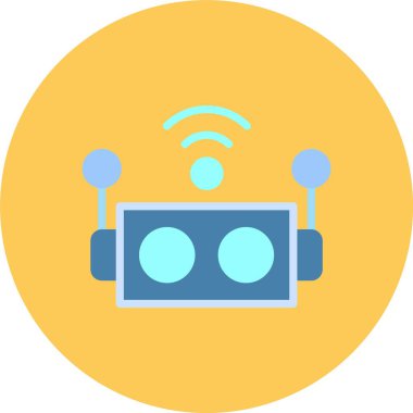 Bir robot simgesinin vektör illüstrasyonu