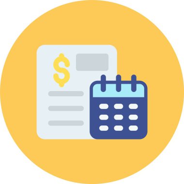 Takvim Düz Vektör Simgesi Tasarımı