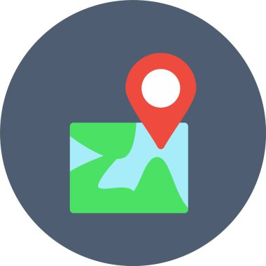 konum haritası simgesi, vektör illüstrasyonu