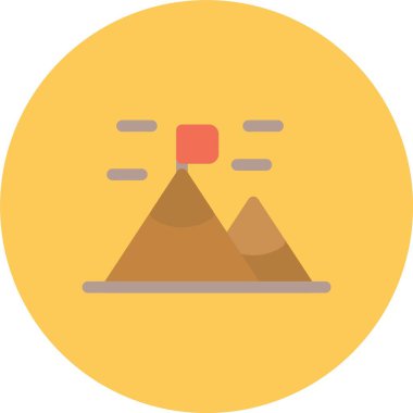 Volkan dağı, vektör çizimi