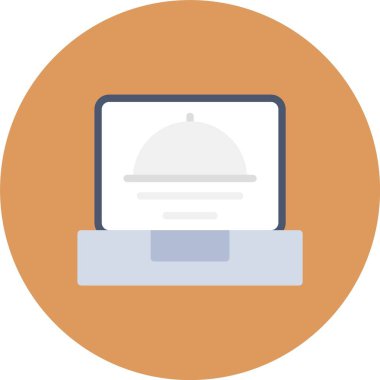 Dizüstü bilgisayar simgesinin vektör çizimi