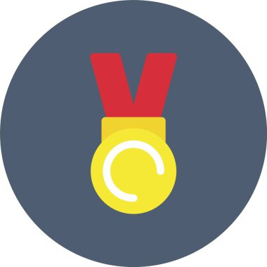 Madalya düz vektör simgesi