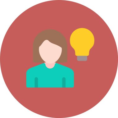 yaratıcı fikir ikonu. Basit resimleme