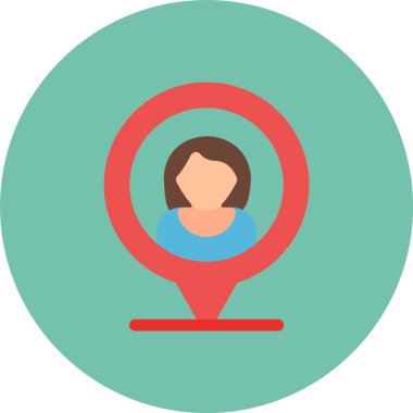 güzel kadın vektör çizgisi simgesi